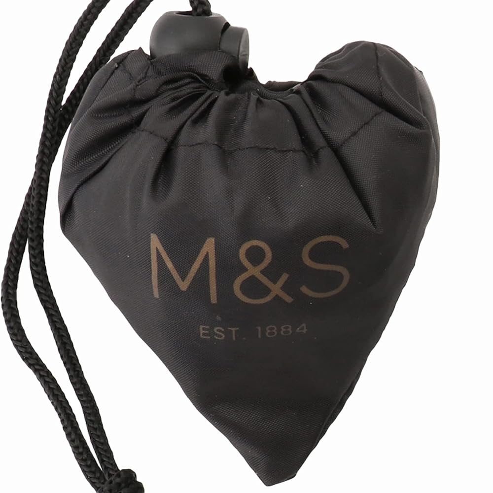 Amazon | [M&S] エコバッグ ポーチバッグ 買い物バッグ ブラック